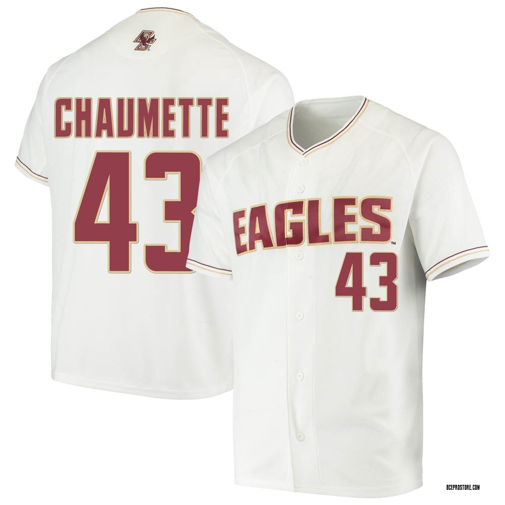 Men's ProSphere #1 White Boston College Eagles Football Jersey